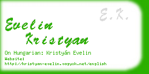 evelin kristyan business card
