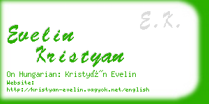 evelin kristyan business card